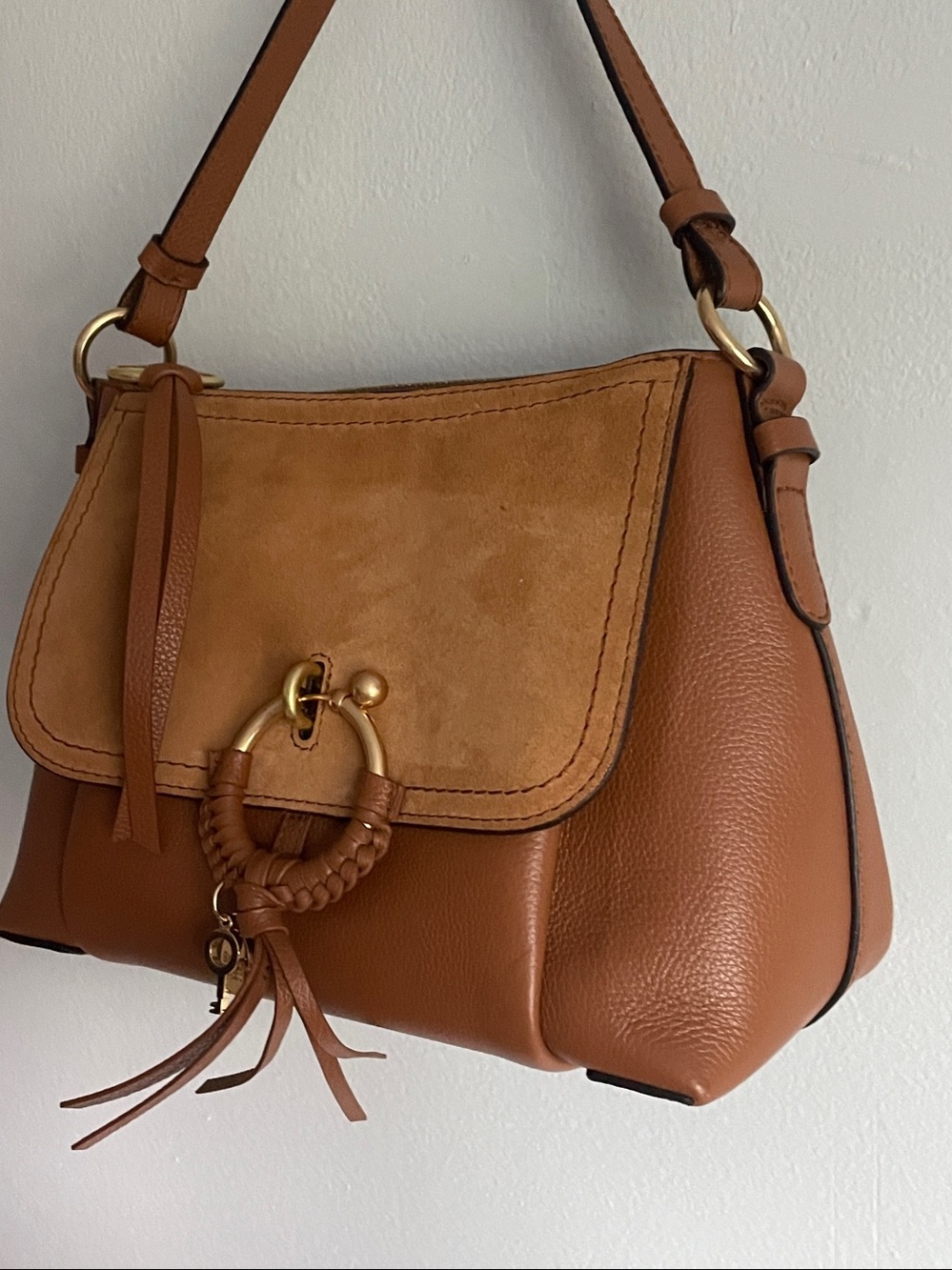 See By Chloe Joan Suede and Leather Shoulder Bag - Picture 2 of 13